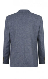 Abraham-Moon-light-blue-pure-wool-light-weight-tweed-blazer-back-barucci